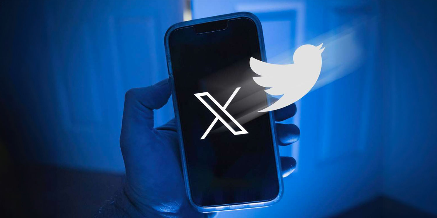 Handy mit Logo X und Twitter Logo