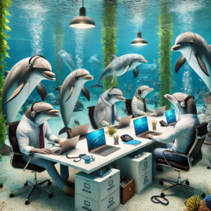 Arbeitstier Delfin
